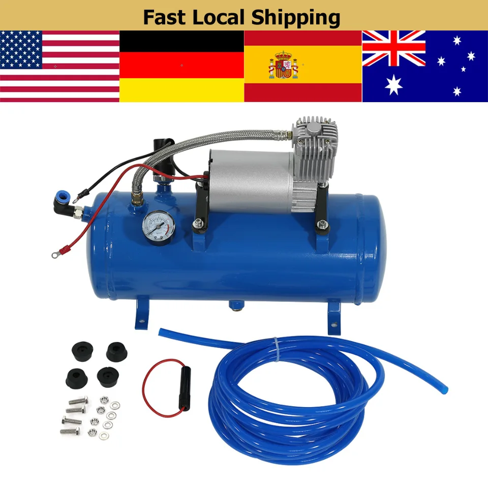 1 комплект воздушный компрессор DC12V с 6 литровыми шинами насос высокого давления