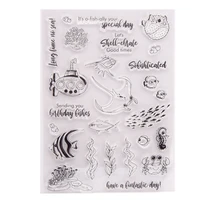 1pc hippocampus transparent silicone stamp cutting diy hand account scrapbooking rubber coloring embossed diary decor reusable