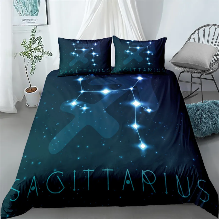 

zodiac signs sagittarius bedding set king queen double full twin single size duvet cover pillow case bed linen set