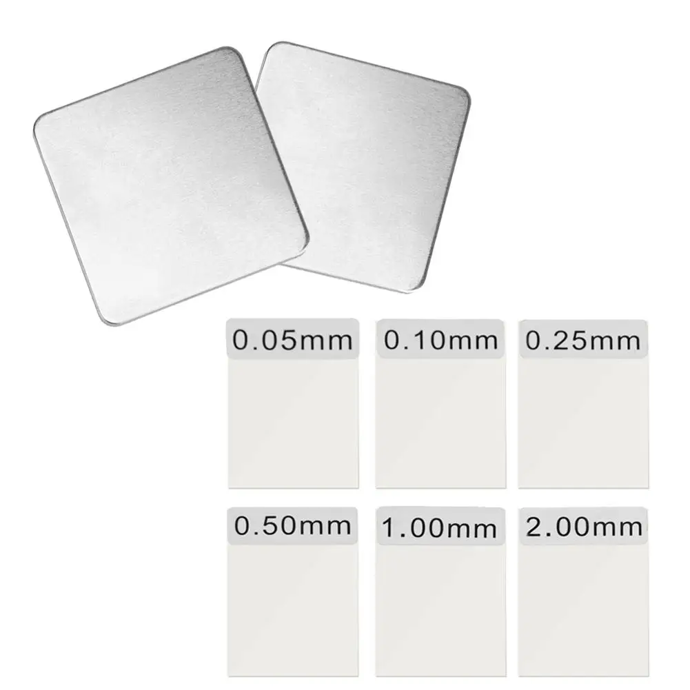 

6pcs Coating Thickness Films Aluminum Iron Calibration Plates Set for Coating Thickness Gauge GM200 Thickness Digital Paint Coat