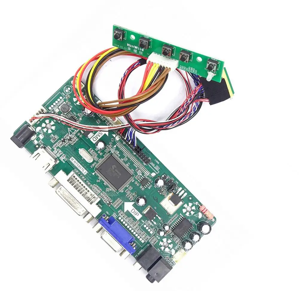 Комплект платы контроллера для B156XW02 V0/V1/V2/V3/V4/V5/V6/V7 panel 1366X768 40pin M.NT68676 HDMI + DVI VGA LCD LED |