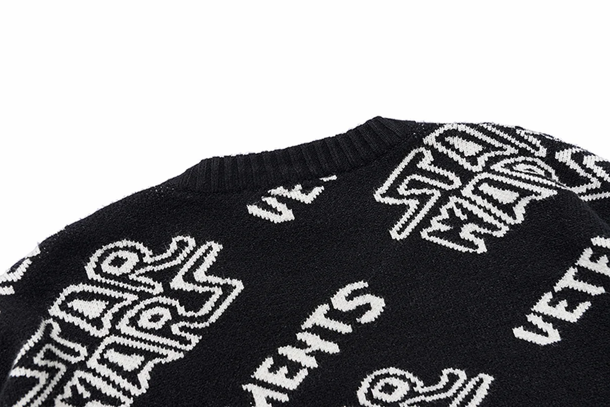 

quality high 21SS 1:1 long sleeve 100% cotton vintage men women versatile vetements sweater
