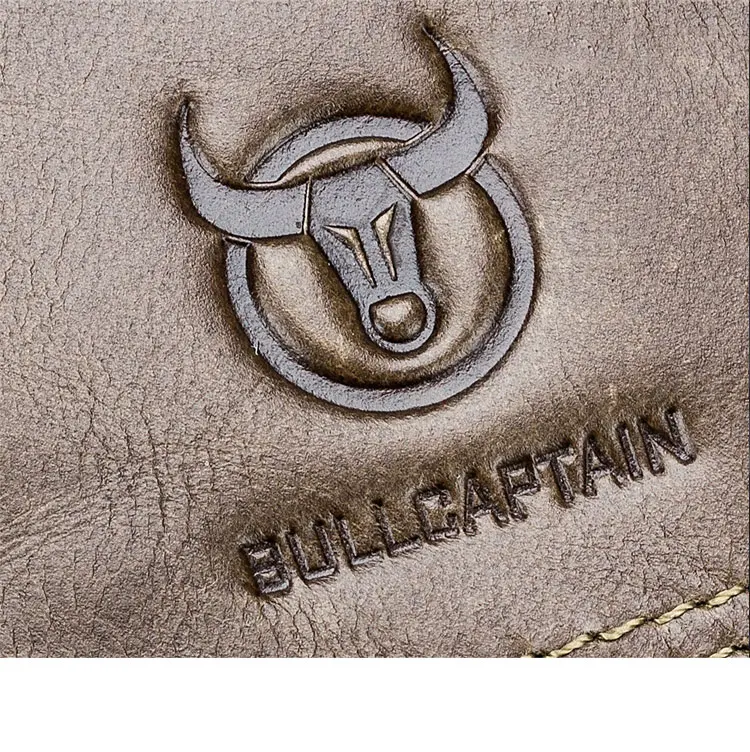 BULLCAPTAIN мужской кожаный кошелек, кожаный кошелек для монет, RFID-сканирования кожаный бумажник держатель для карт мужской модный бумажник