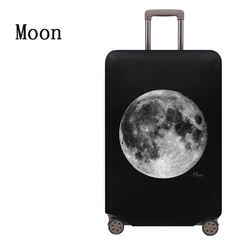 Moon Эластичный Чехол для багажа, пылезащитный чехол для путешествий, чехол для 18-32 дюймов, сумка на колесиках, чехол, аксессуары для багажа - Цвет: Moon
