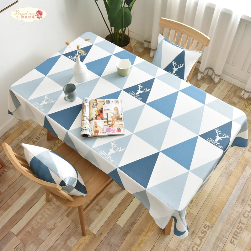 Простая Водонепроницаемая скатерть с гордой розой наволочка геометрическим
