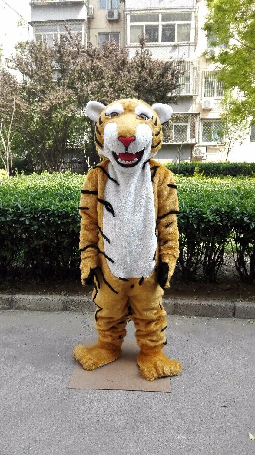 

Plush Tiger Mascot Costume Suit Cosplay Party Game Dress Outfit Christmas Adult Apparel Cartoon Character Birthday Clothes Gifts