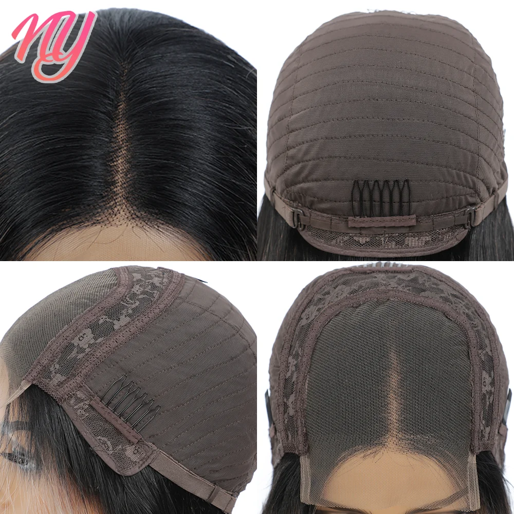 

NY 180% Density Lace Front Closure Loose Deep Wave Short 8 to Long 28 inch Human hair Wigs Brazilian Transparent Wet and Wavy