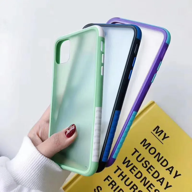 Мятный Гибридный противоударный чехол бампер для телефона iPhone 7 8 6 6s Plus Мягкая