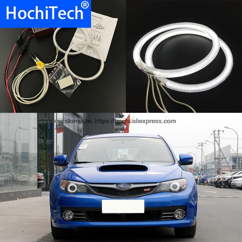 HochiTech ccfl ангельские глазки комплект белый 6000k гало кольца фары для Subaru Impreza WRX STI 2007