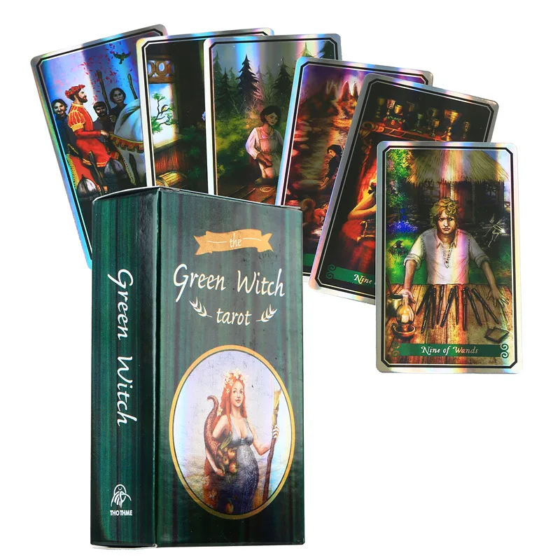 

green witch Tarot Del flash Cards Tarot Deck Oracles Game Linestrider Dreams Toy Divination Star Spinner Muse Hoodoo Occult