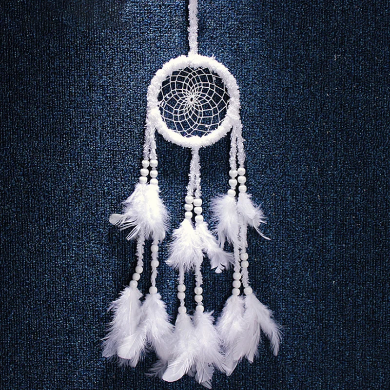 Ловец снов белый плюш подвеска автомобиль кулон одноклассник подарок свадьба XR041