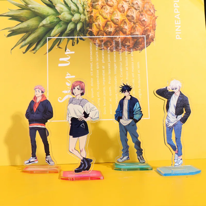 

2021 Anime Jujutsu Kaisen Gojo Satoru Fushiguro Megumi Acrylic Figure BL Stand Model Plate Cartoon Desk Decor Keychain Cosplay