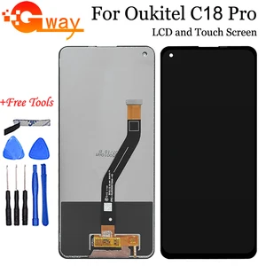 6 55 for oukitel c18 pro lcd display touch screen digitizer assembly for oukitel c18pro lcd phone repair parts tools free global shipping