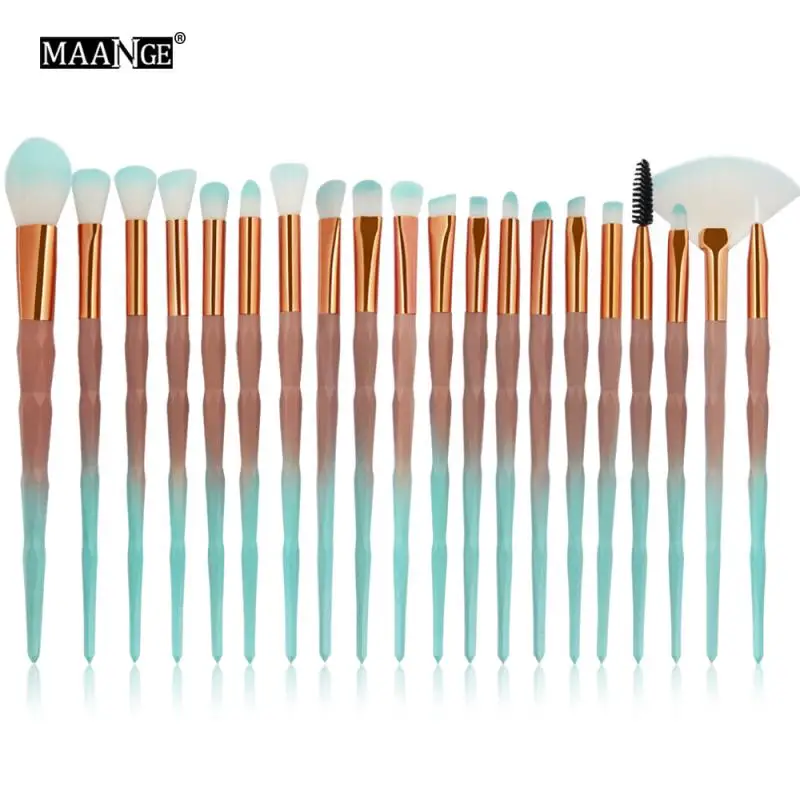 20Pc 6Colors Makeup Brushes Set Diomand Powder Eye Shadow Foundation Concealer Blush Lip Make Up Brochas Para Maquillaje | Красота и