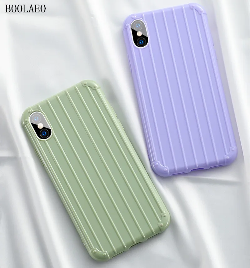 Чехол funda для iphone 11 pro max чехол чемодана мягкий силиконовый роскошный 6 6s 7 8 plus X XS MAX