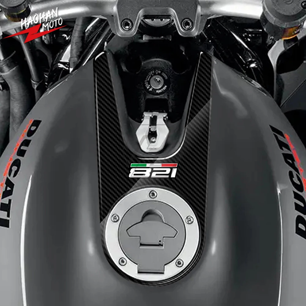 

For Ducati Monster 821 2015-2017 3D Carbon-look Motorcycle Tank Pad Protector