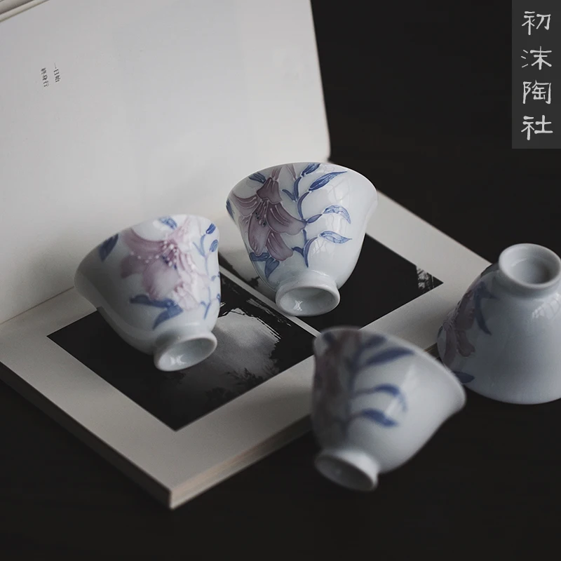 

★В начале Цзиндэчжэнь есть полевая горелка, Расписанная вручную чашка для чая, использует керамическую чашку для мастера, чашка для чая