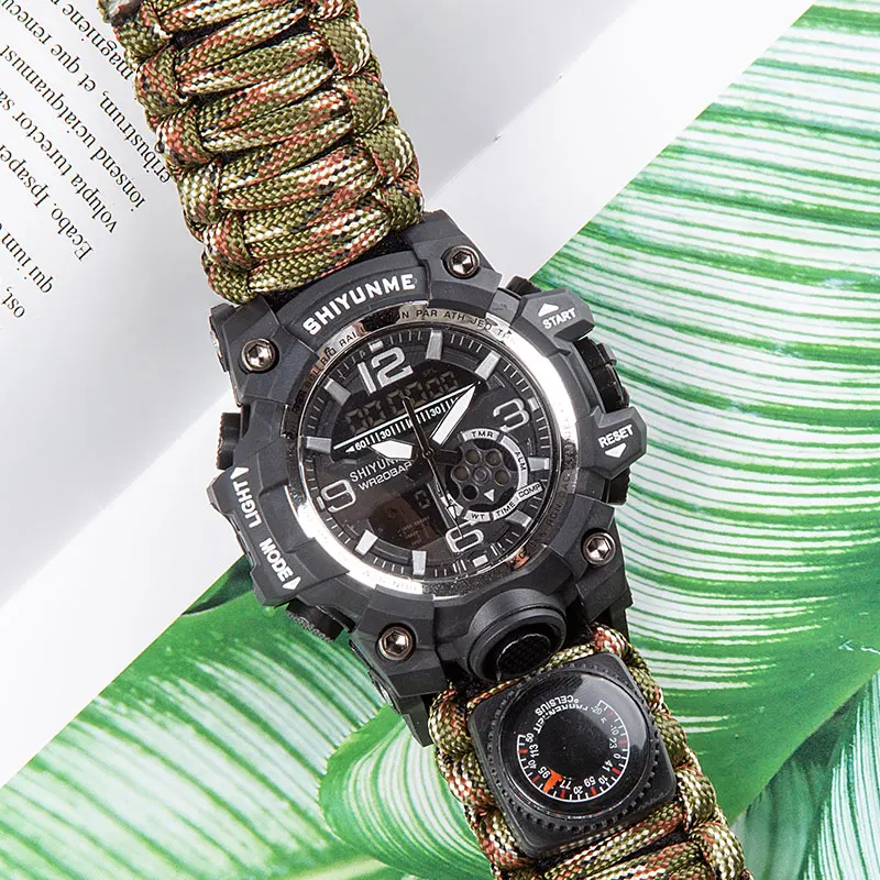 

SHIYUNME New Military Men's Digital Watches Compass Thermometer Waterproof Sport Watch Male S Shock Watch Men Relogio Masculino