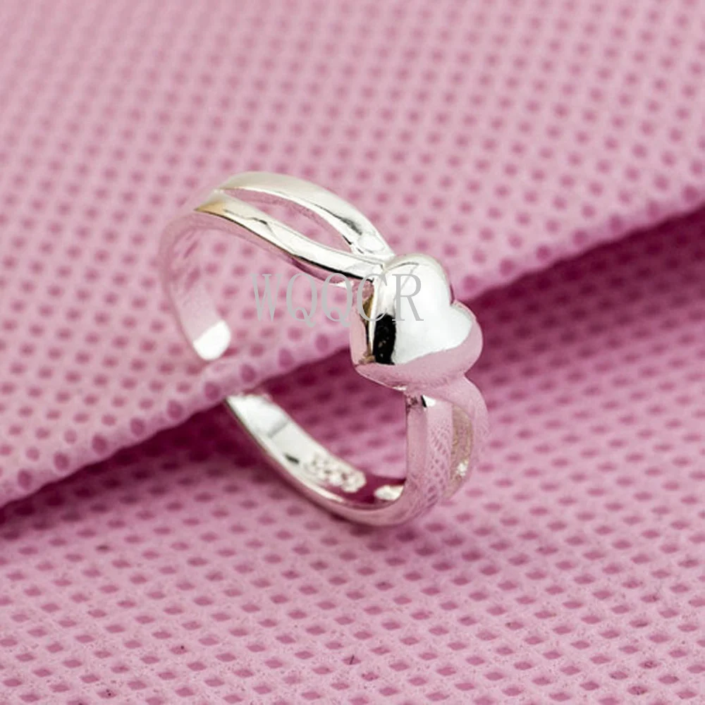 

Minimalist Couple 925 Sterling Silver Hollow Heart-shaped Love Pendant Size Adjustable Ring Ladies Gift Finger Jewelry J07