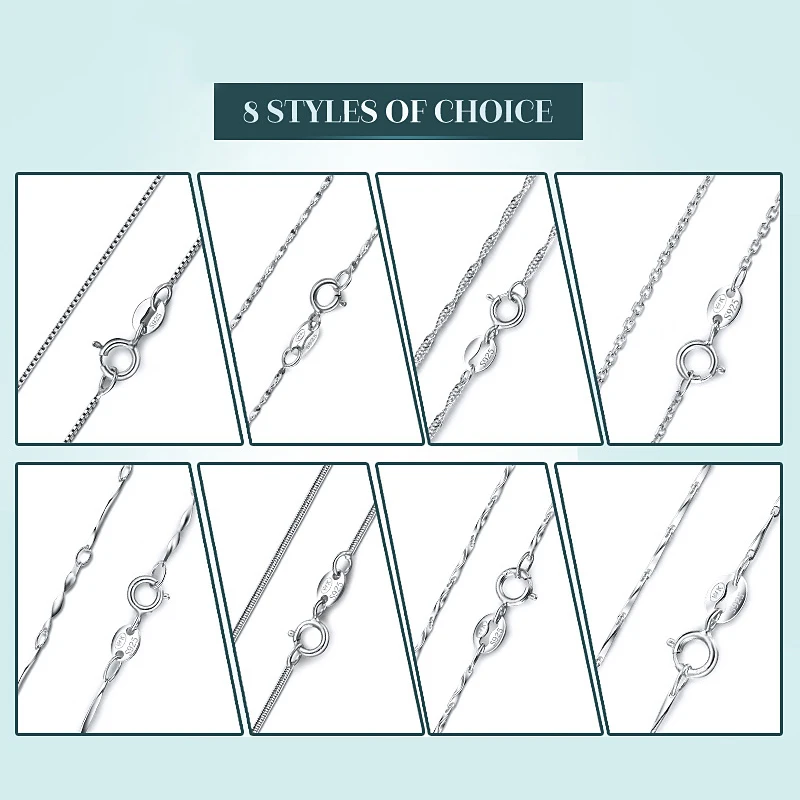 Женское Ожерелье с регулируемой цепочкой из 100% стерлингового серебра 925