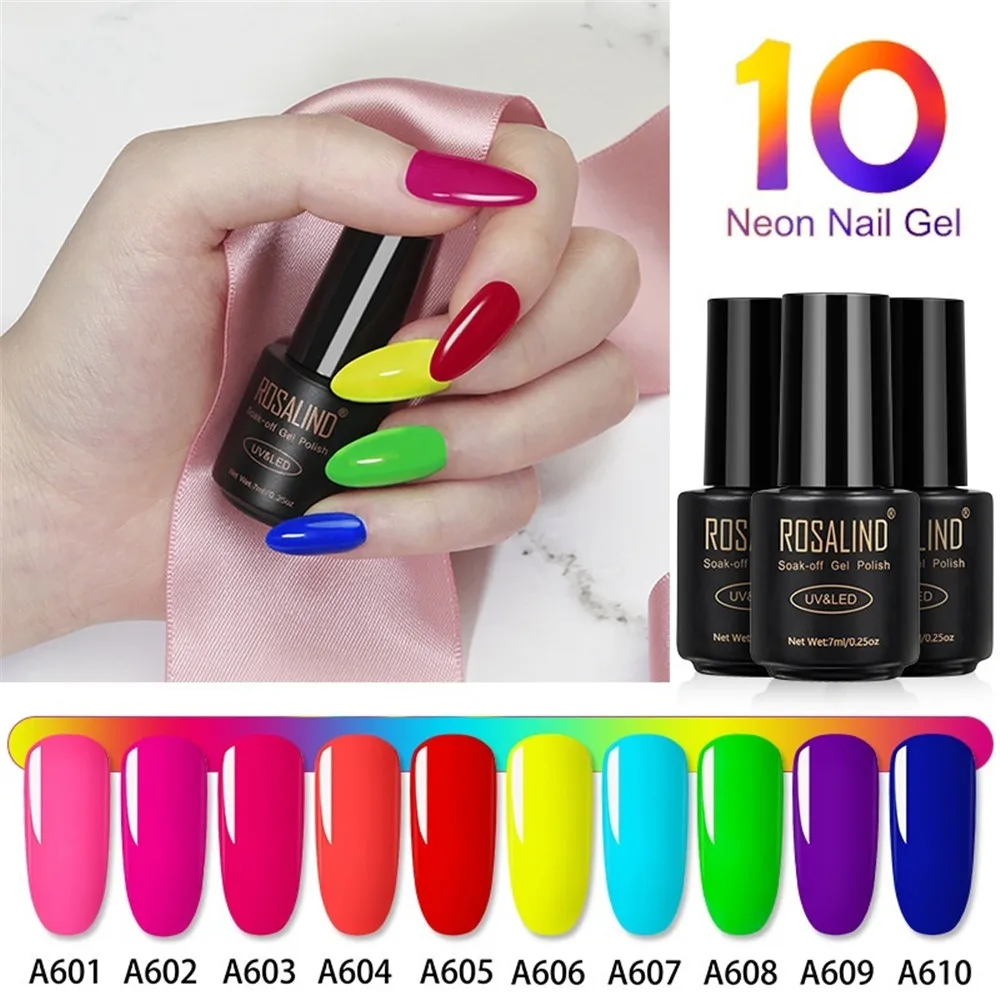 Неоновые флюоресцентные Гель лак для ногтей Летняя Серия чехлов Красочные