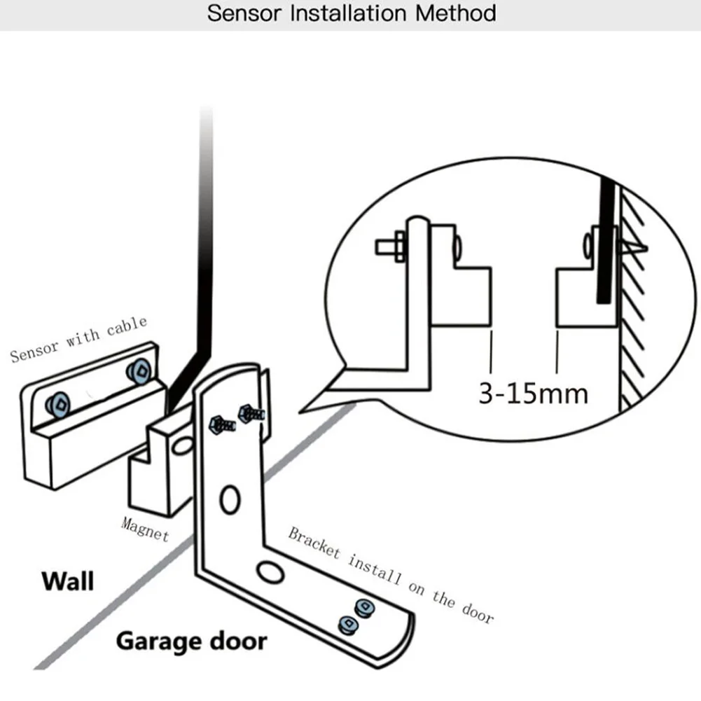 Easy Install No Hub Universal Garage Door Opener Timing Remote Control Reminder 3000W Smart Home Security Recording Wifi Switch |