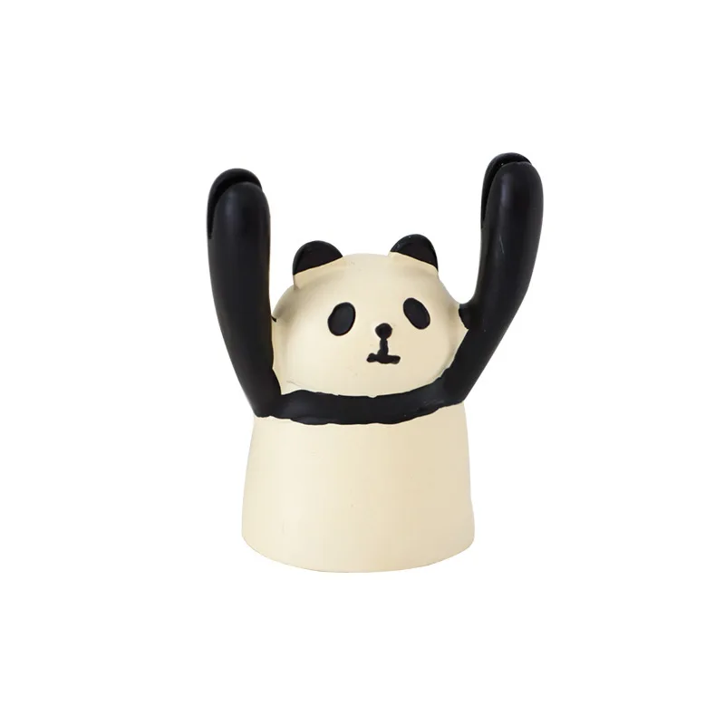 

W&G Ins Japanese Cute Hand Up Card Panda Ornaments Girl Heart Desktop Decoration Arrangement Inspirational Card Holder Bracket