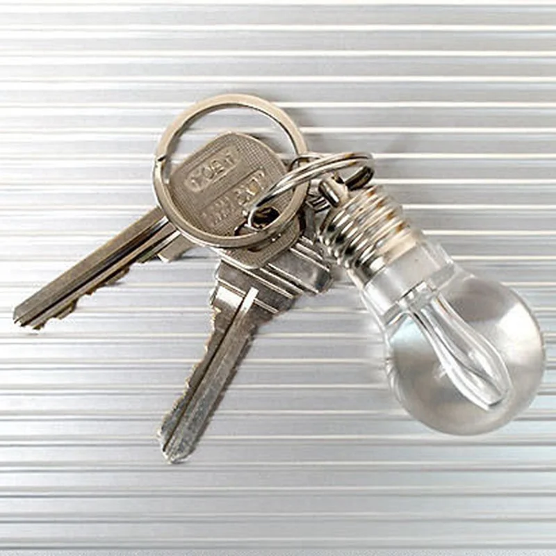 Color Random Antistress Rainbow Light Bulb Pendant Key Chain Funny Gadgets Toys Interesting Novelty Gags Practical Jokes |