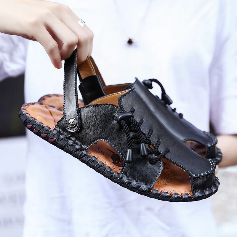 

Sandalen Herren Sandale Homme Cuir Roman Sandals Men Sandalias Para Hombre Sandalia Masculina Cuero De Summer For Man Beach