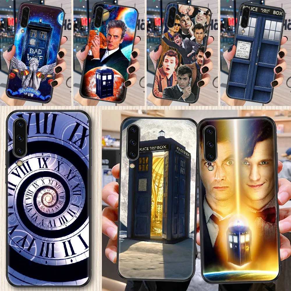 Чехол Tardis Doctor Who для телефона Samsung Galaxy A 10 12 20E 21S 30 32 40 50 51 52 70 71 72 5 6 7 2016 2018 черный