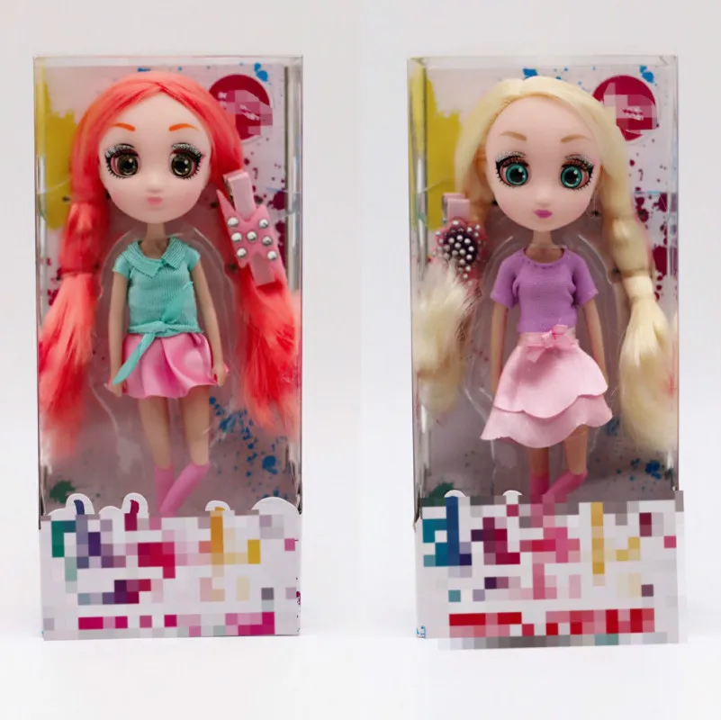 Симпатичные 7 суставов Bjd Blyth кукла с большими стеклянными глазами девочка Играть