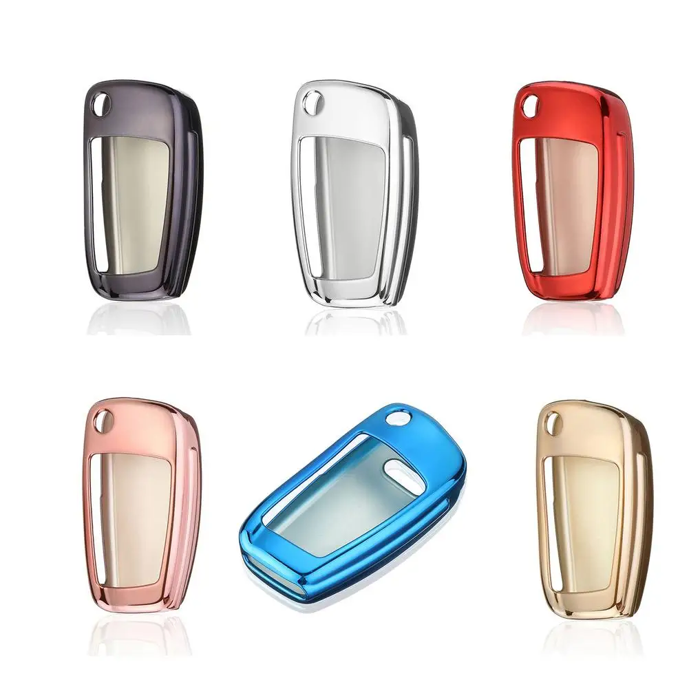 

Цветной чехол для смарт-ключа из ТПУ с дистанционным управлением, чехол для AUDI C6 A7 A8 R8 A1 A3 A4 A5 Q7 A6 C5 2003-2012