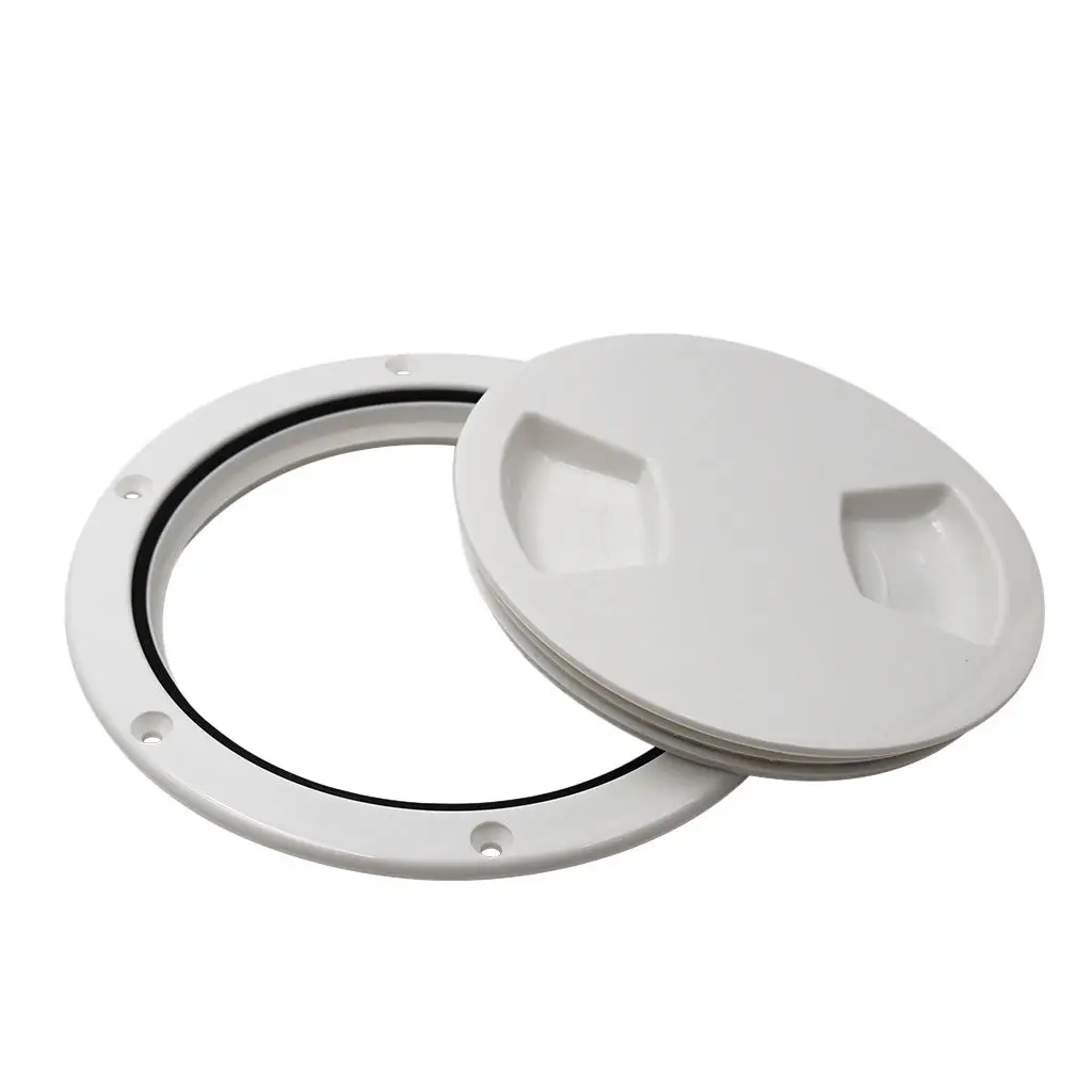 

Marine Boat RV White 5 Inch Access Hatch Cover Twist Out Deck Plate Screws