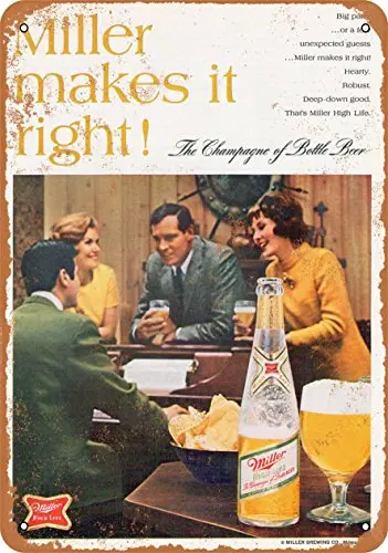 

Metal Sign - 1967 Miller Beer - Vintage Look