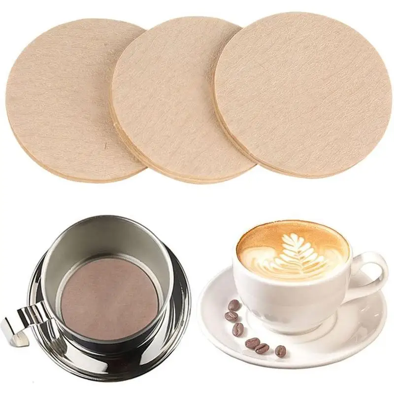 

100pcs/pack Moka Coffee Pot Filter Paper 6cm Round Length For Hand-pushed Espresso Coffee Maker Dripper Filters Tools Dropshipp