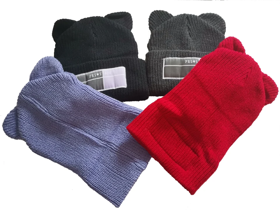 Зимние шапки для женщин Новые облегающие вязаная шапка милые осенние женские с