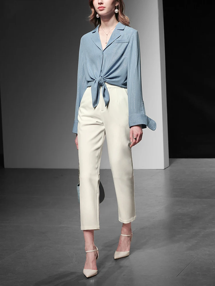 Весна лето 2020 дизайнерские Подиумные штаны женский костюм длинный рукав