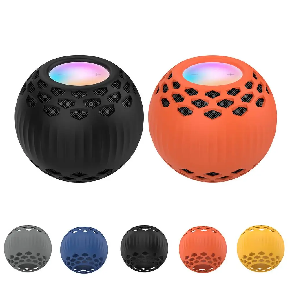 Speaker Silicone Case Soft Protective Shell Anti-Fall Shockproof Dustproof Protector Cover For Apple Homepod Mini 2021 Speaker