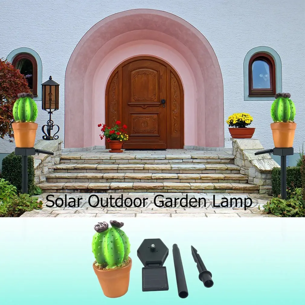 

Cactus Shape Solar Garden LED Lamp Spike Light Outdoor Garden Ground Lamp LED Solar Power Lamp Patio Lighting