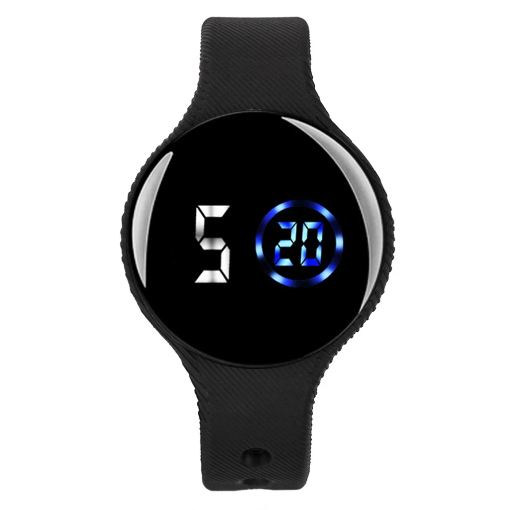 

Часы наручные женские/мужские с силиконовым ремешком, модные цифровые спортивные, чёрные, подарок для влюбленных