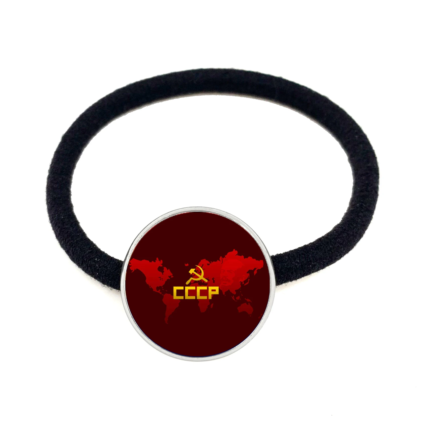 Обруч для волос с красной звездой СССР Советской Армии 16 мм стеклянный кабошон