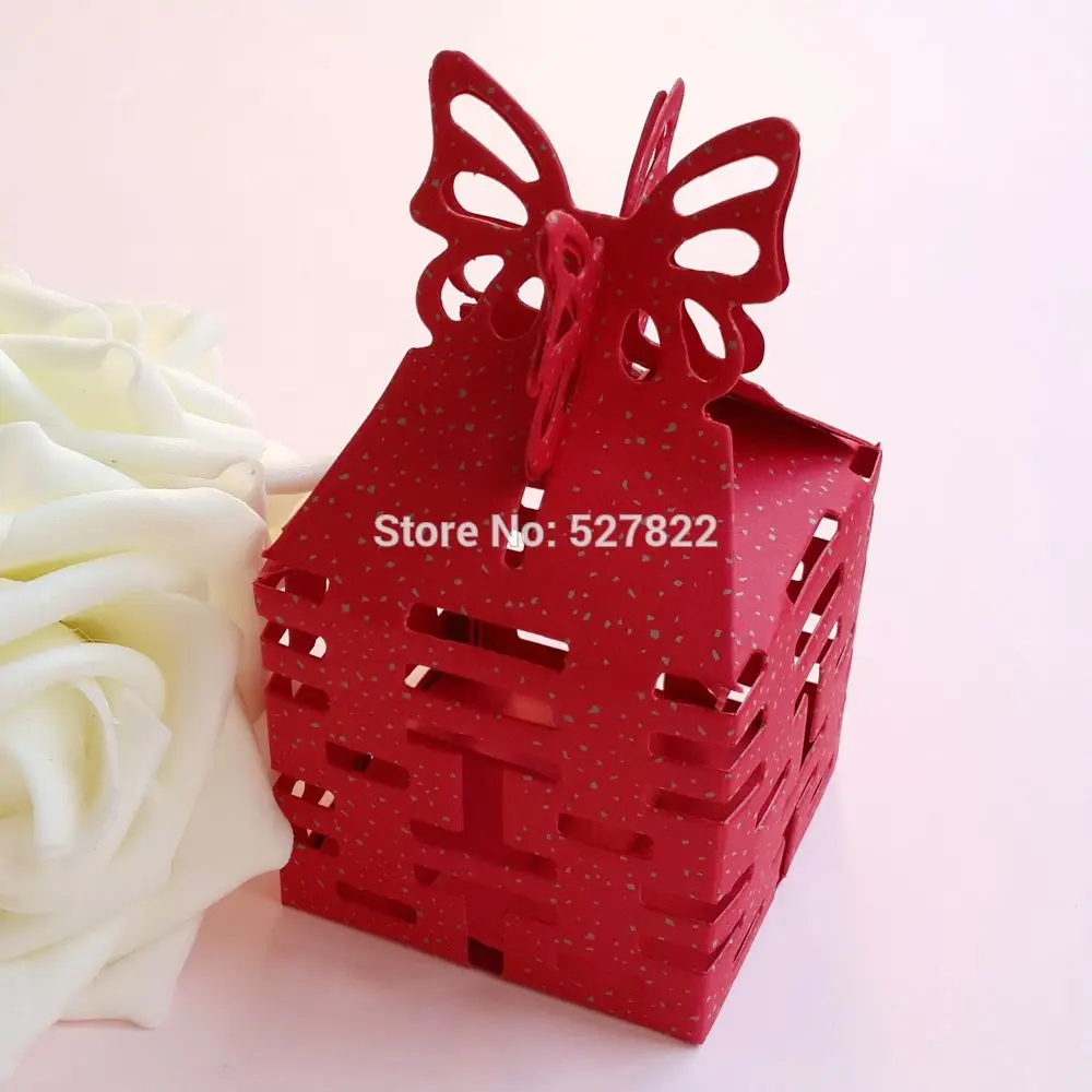 100 шт. двойное счастье конфеты Коробки подарок Свадебная вечеринка свадебные