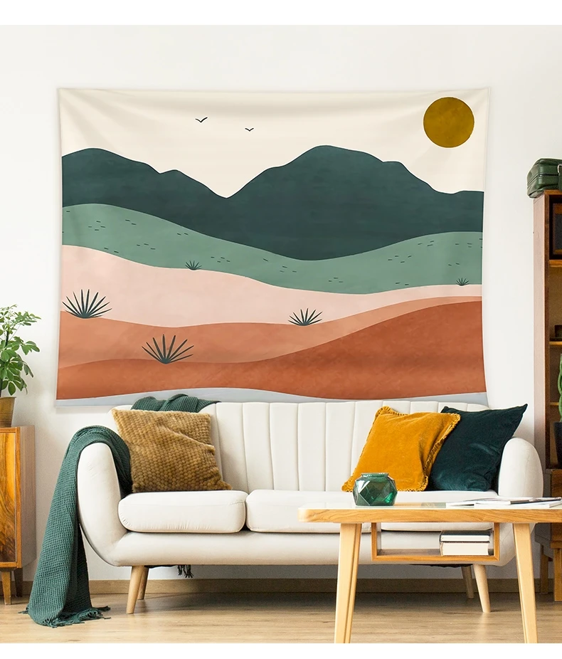 

INS Background Cloth Nordic Bedroom Hoom Tapestry Dormitory Bed Decorative Wall Simple And Generous Room Decor Tapisserie