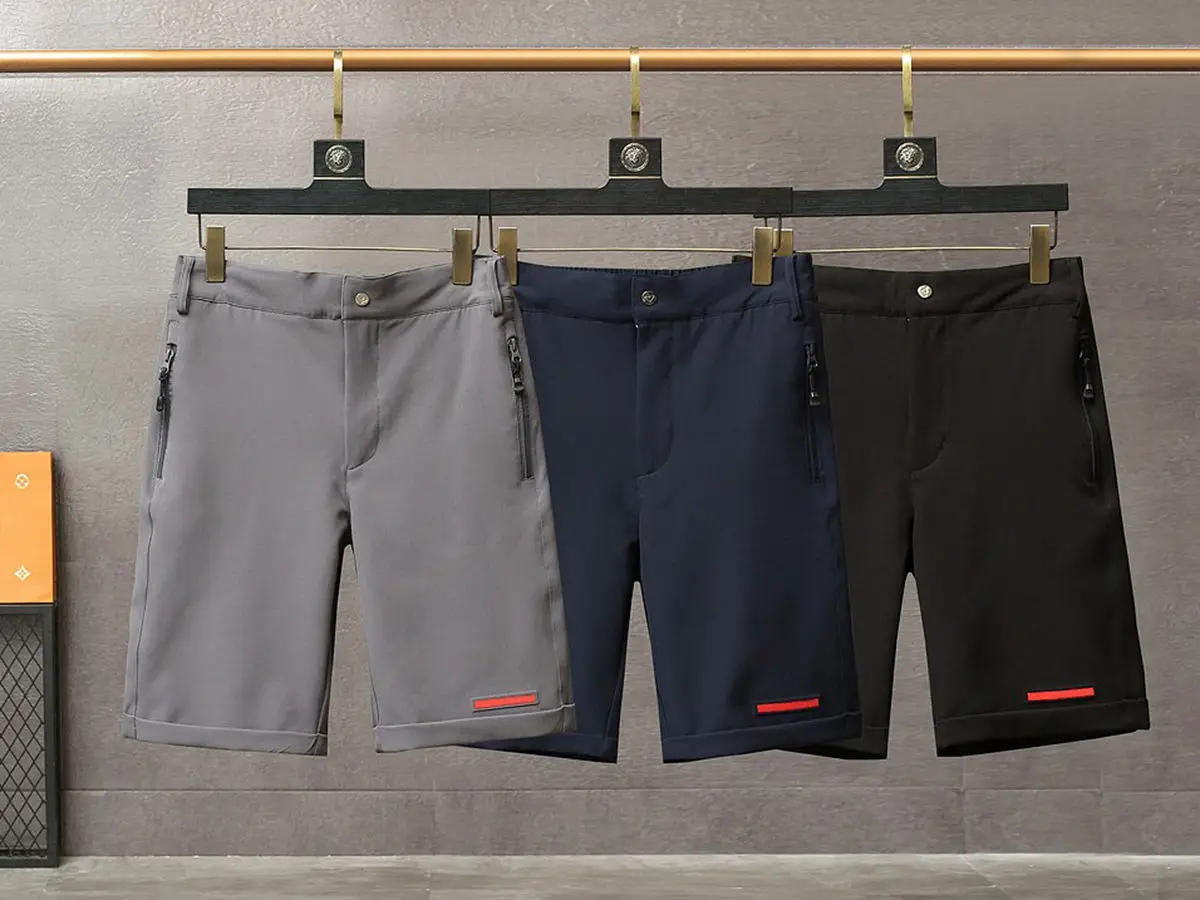 

Шорты мужские однотонные из водонепроницаемой ткани, универсальные высокоэластичные, повседневные пляжные, для улицы, хорошее качество, ле...