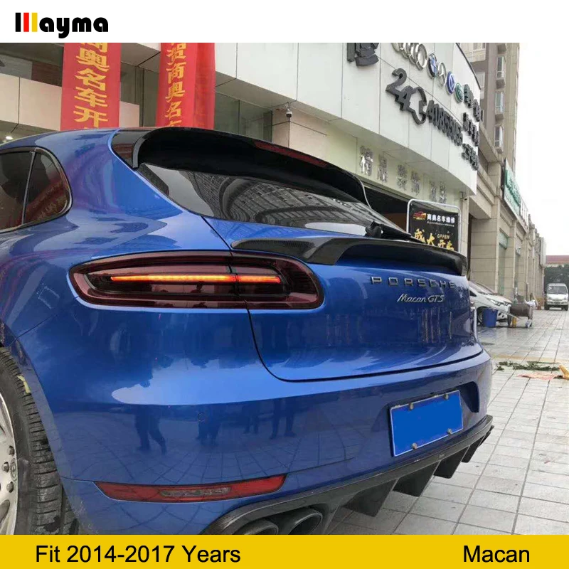Спойлер среднего размера из углеродного волокна для Porsche Macan turbo GTS 2 0 t 3 6 2014 2017 года