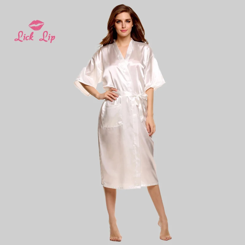 Халат-кимоно Женский Шелковый атласный 10 цветов | Женская одежда