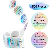 500pcs rainbow thank you for supporting my small business stickers seal labels for shop handmade scrapbooking gift packaging