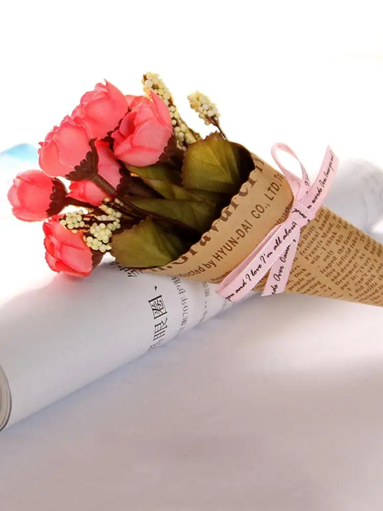 Миниатюрный бумажный тюбик цветок для вечерние ринки свадьбы чистое и свежее