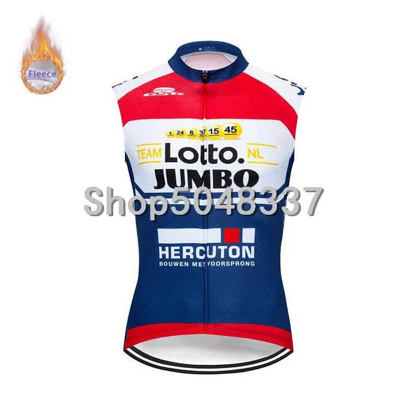 2019 lotto команды Зимние теплые флисовые вепродуваемые жилеты для велоспорта 3