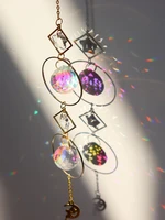 crystal hanging pendant dream wind chimes suncatcher rainbow crystal chaser prism maker window home room wall car decoration